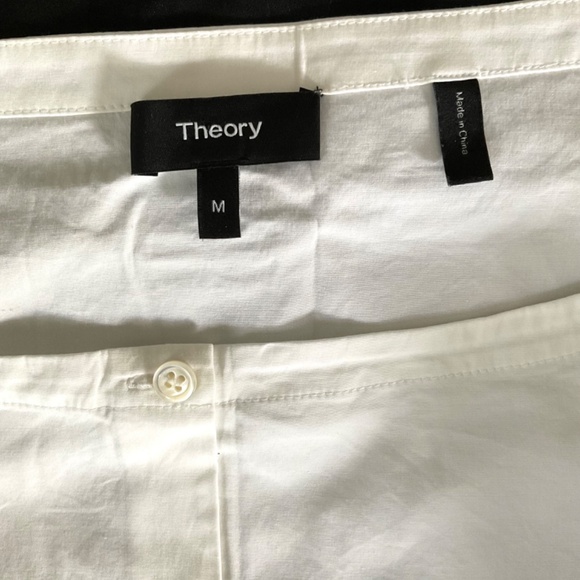 THEORY blouse White Sz M - Picture 7 of 8